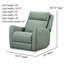 Fauteuil coulissant et pivotant en cuir Brago-114766502