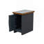 Table de chevet de 14 pouces sans assemblage, fini noir et whisky.-1149644661-1149644663