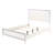 White Queen Bed With Led, Panel Headboard, Silver Trim Decoration, No Storage Provided Headboard Ornament, Capacity