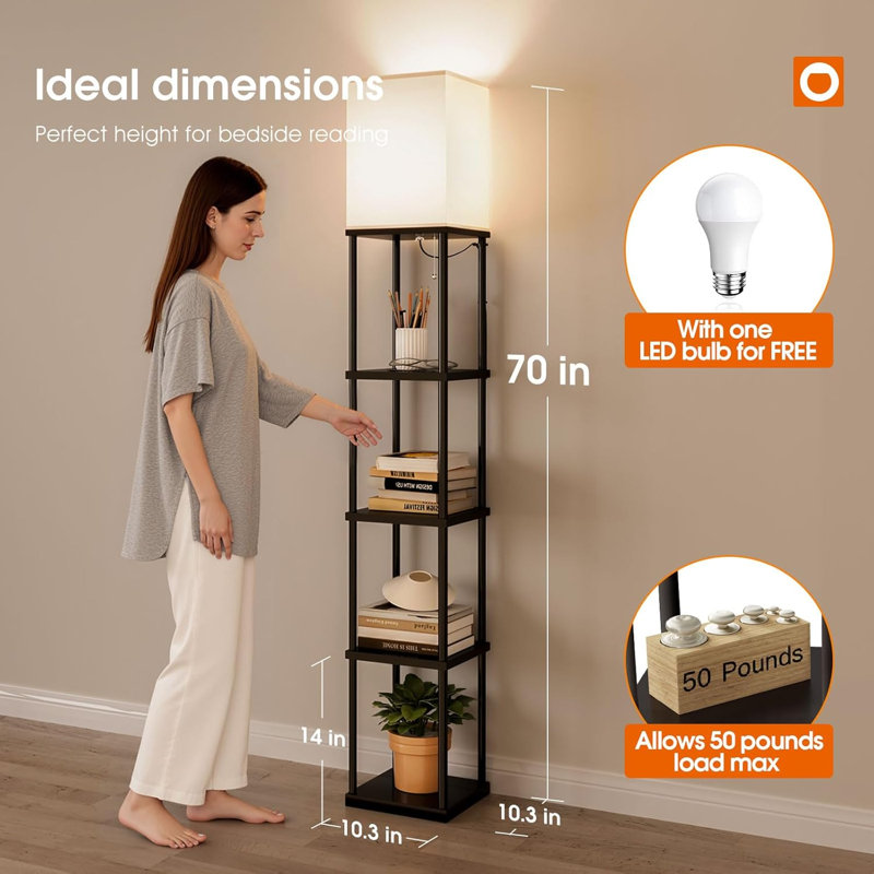 Lampe sur pied avec 3 températures de couleur
