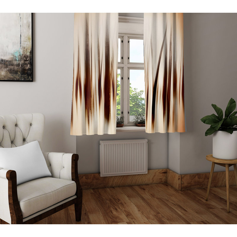 Paire de rideaux semi-transparents en polyester Devette, L 20 po x L 52 po