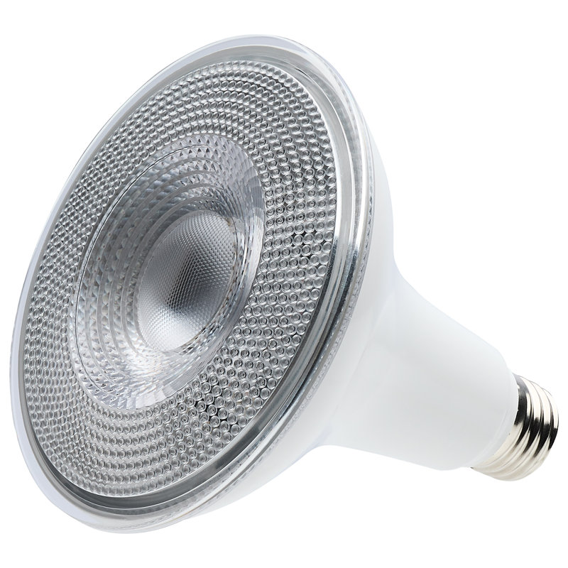 14 Watt Dusk To Dawn LED PAR38 5000K Medium Base White Finish 120 Volt, 5000