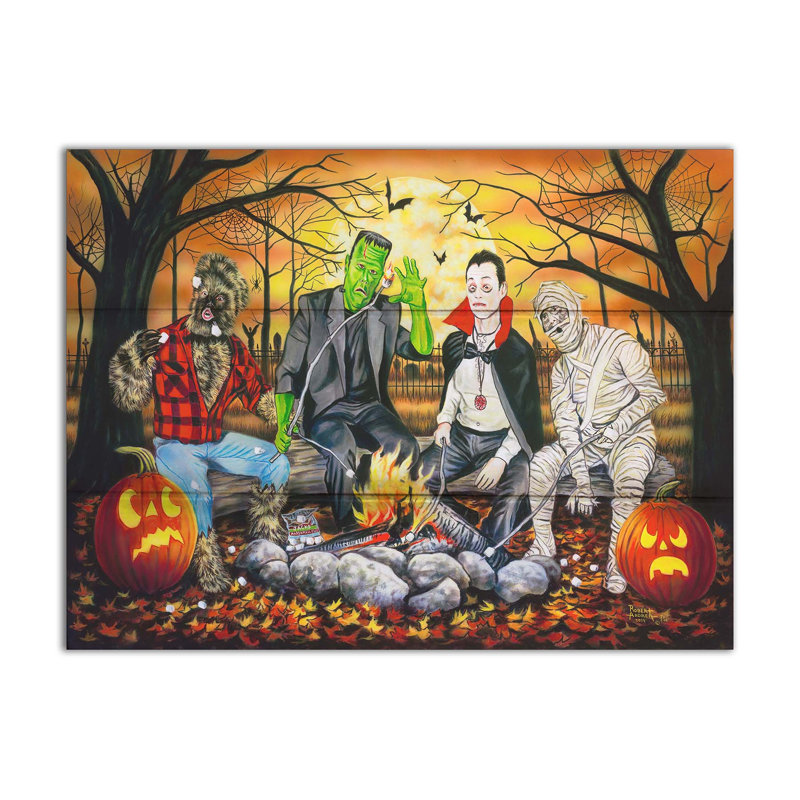 «Monster Marshmallow Roast» par Robert Andrea, H 9 po x l 12 po