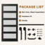 84 po. H 84 po x l 30 po. 5 portes de grange coulissantes en verre noir avec quincaillerie d'installation et surface en PVC-102714972-116466621-102714981