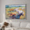 Art mural sur toile encadrée - Scène de prairie à cheval expressive avec mouvement dynamique et couleurs douces - 16 po x 24 po, 24 po x 36 po