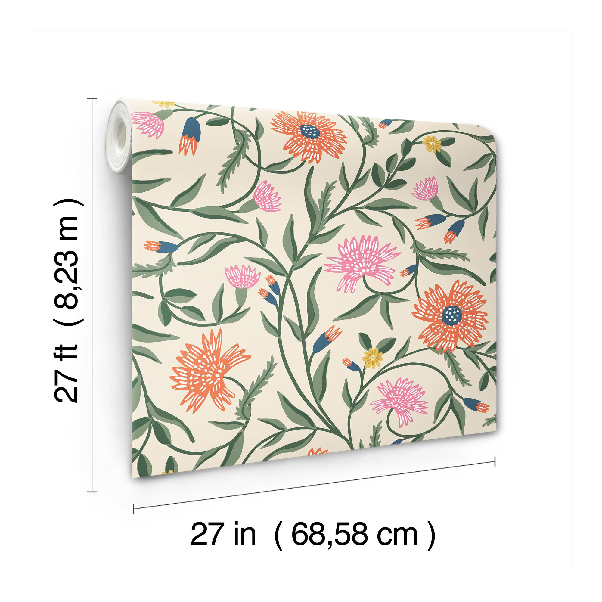 Aster Wallpaper, Coral