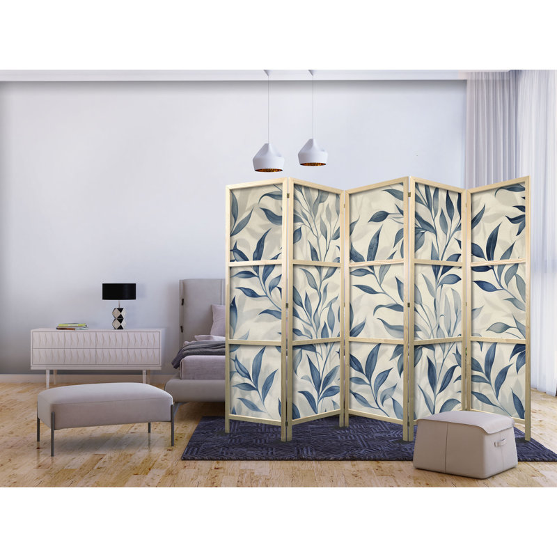 171cm H Solid Wood Folding Room Divider, 171cm H x 225cm W x 1.2cm D
