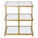 Table d'appoint carrée large en laiton Greenwich 22 po