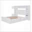 Lit double en bois avec armoire tout-en-un, tablette et prises, blanc-388811939