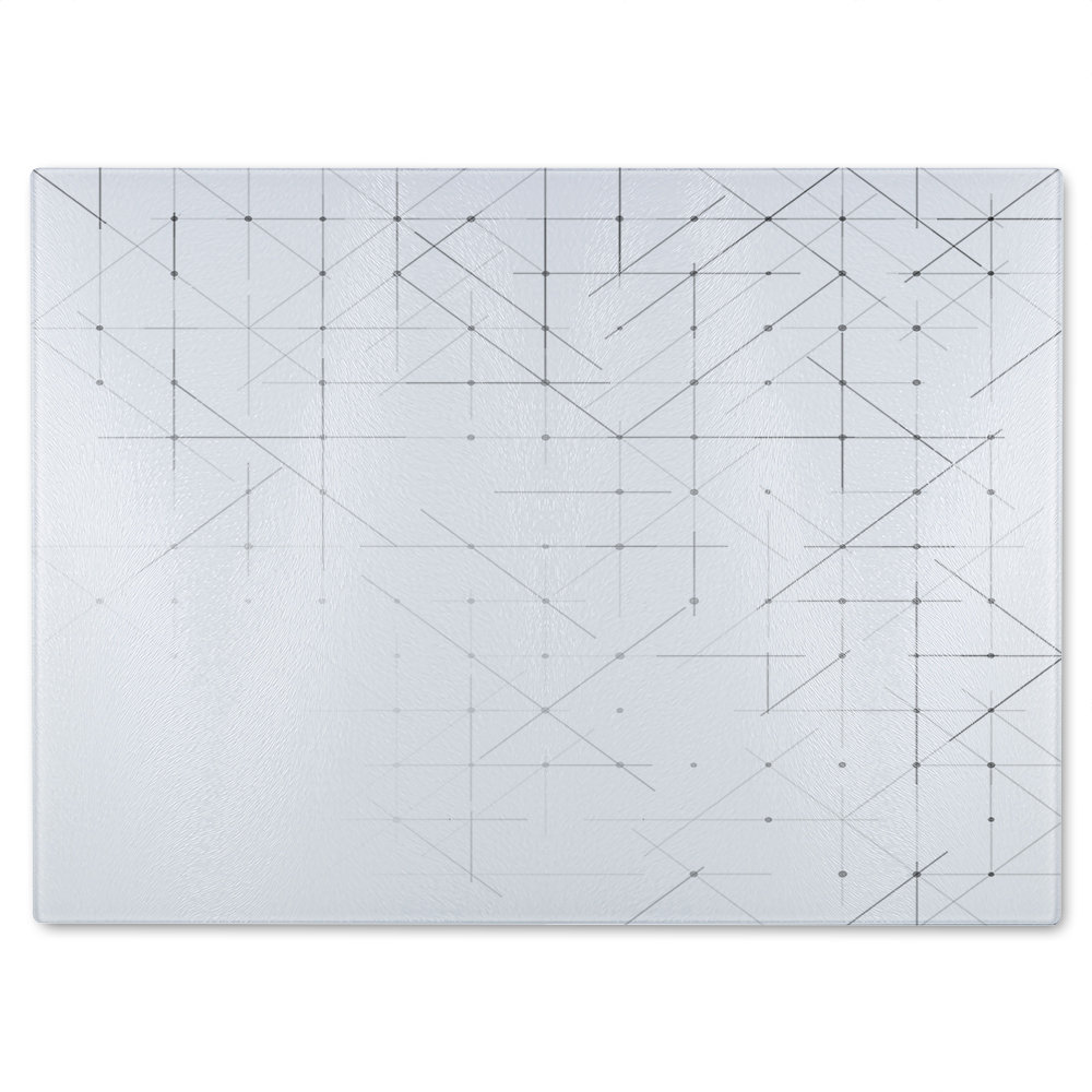 Geometric Simple Minimalistic Glass Chopping Board