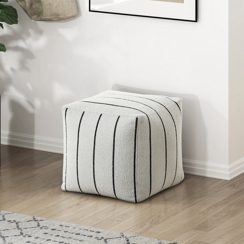 Repose-pieds rembourré en tissu jacquard moderne Modern