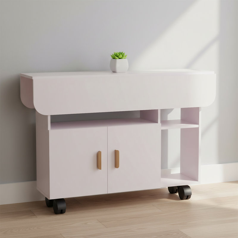Table de cuisine pliante rectangulaire moderne avec roulettes et table à roulettes Modern