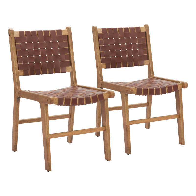 Chaise de salle à manger Roseder Feder (ensemble de 2) brun