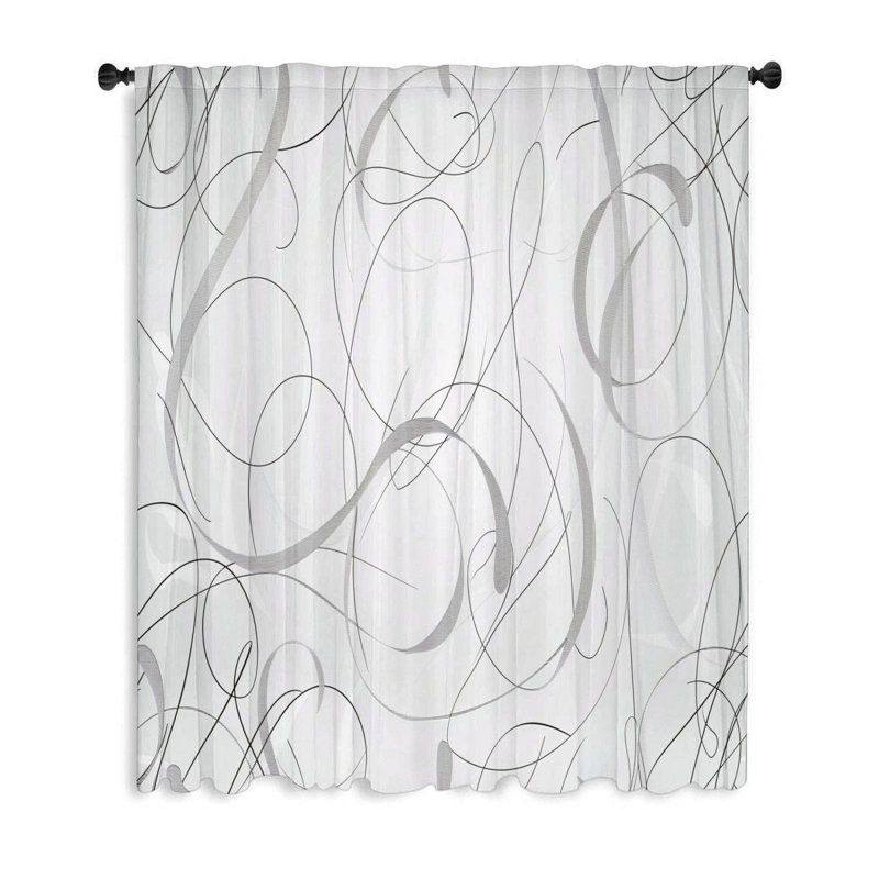 Panneau de rideau transparent Maazin, L 50 po x L 96 po
