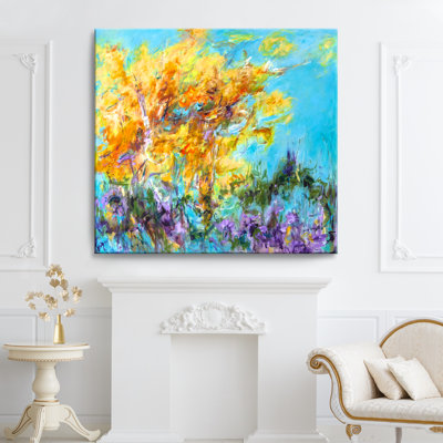 One of a Kind Art 'Fall Again' by Karen H. Salup - Wrapped Canvas Painting