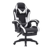 Inbox Zero Knoble Adjustable Reclining Ergonomic Faux Leather Swiveling PC & Racing Game Chair with Footrest
