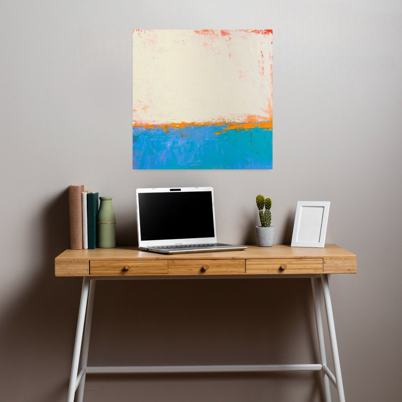 «Calm Seas», art contemporain abstrait, H 18 po x l 18 po