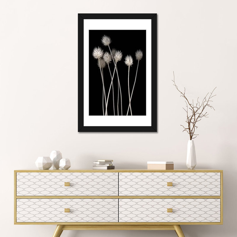 «Dried Up I», impression sur toile, H 24 po x l 16 po x P 1 po, Papier d'art encadré noir, Blanc