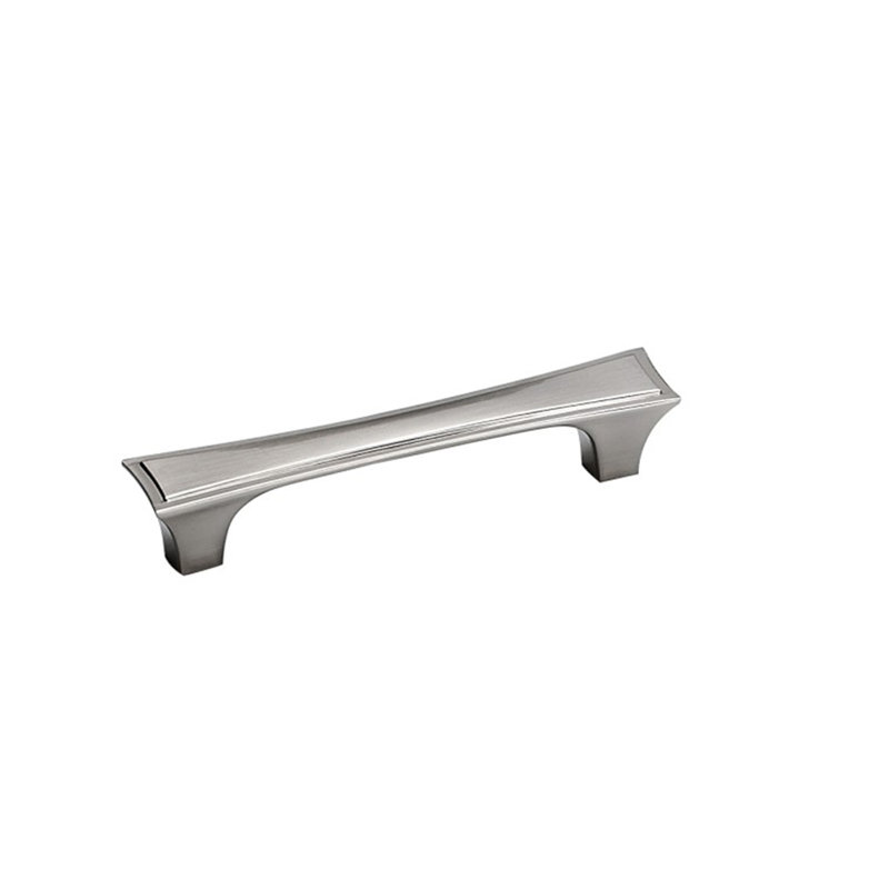 Poignée barre 3 3/4" au centre, Nickel brossé