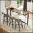 4 Pieces Dining Table Sets With Fixed Table, Ergonomic Stools, And Industrial Design For Modern Homes-145626263-145626260