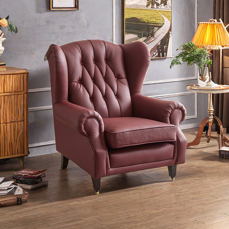 Fauteuil inclinable en simili cuir istikar, Rouge foncé