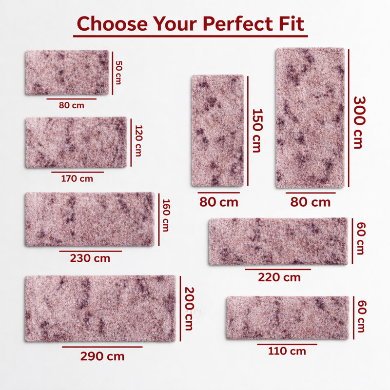 Aspire Homeware Lilac Shaggy Area Rug Soft Modern Indoor Carpet, Runner 60cm Width X 220cm Length