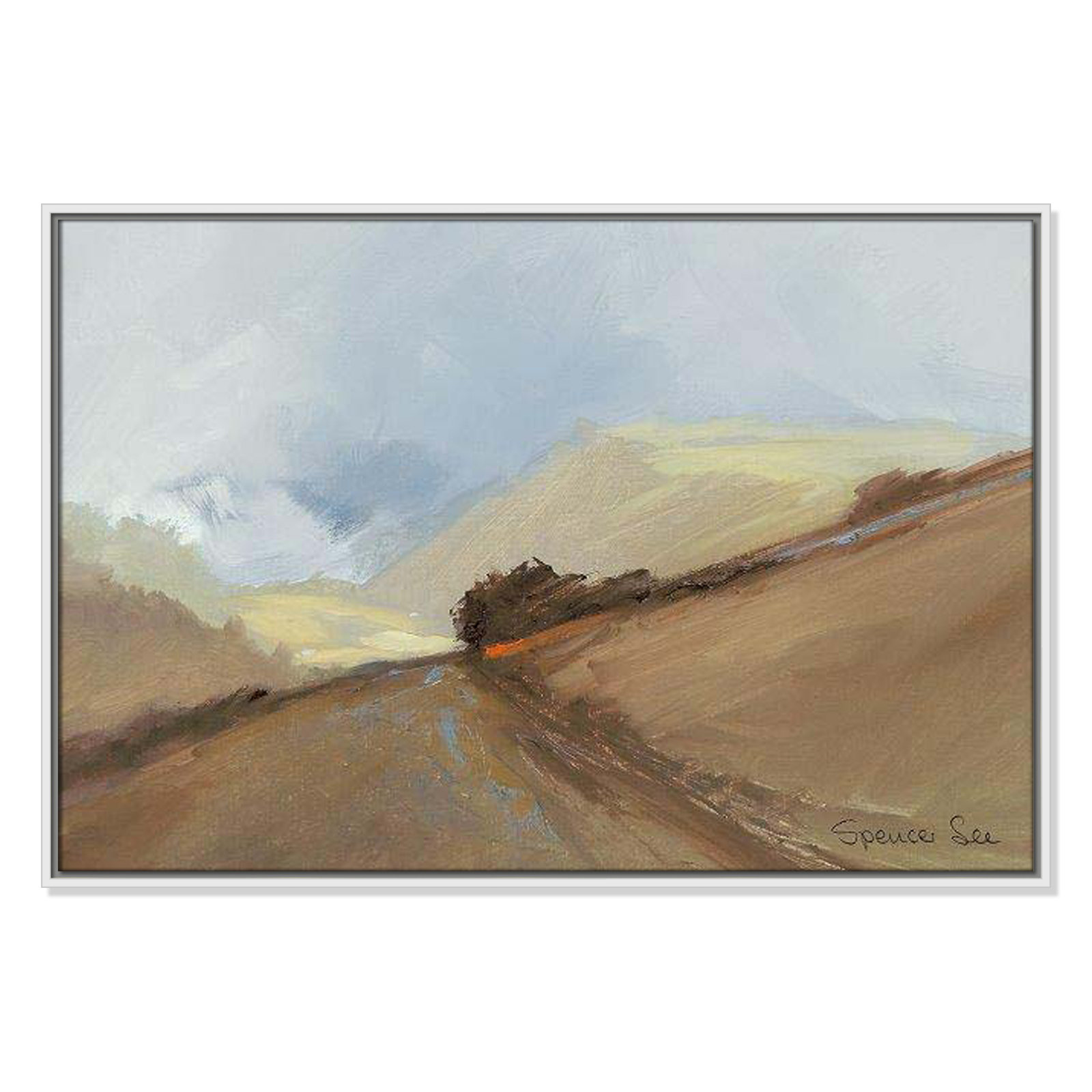 Heaven And Earth II by Spencer Lee, 25.5'' H x 37.5'' W x 2'' D, White Framed