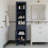 68" H Tall Bathroom Storage Cabinet With  Adjustable Shelves And One Drawer & Door, Storage Cabinet For Bathroom, Living Room, Entryway & Kitchen, Blue-344610242