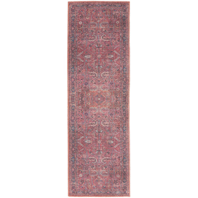 Machine Washable Oriental Red Area Rug