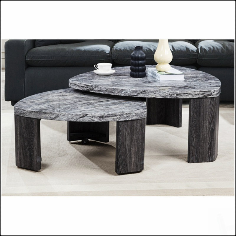 Ensemble de 2 tables basses gigognes Triangle