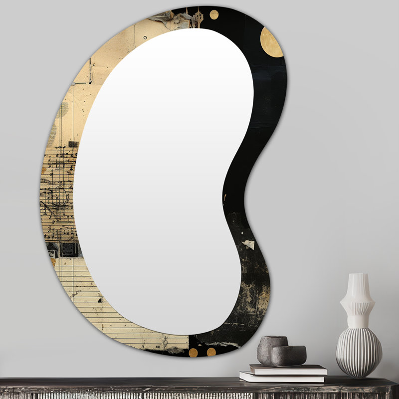 Miroir mural rétro moderne et rétro, 31 po x 22 po