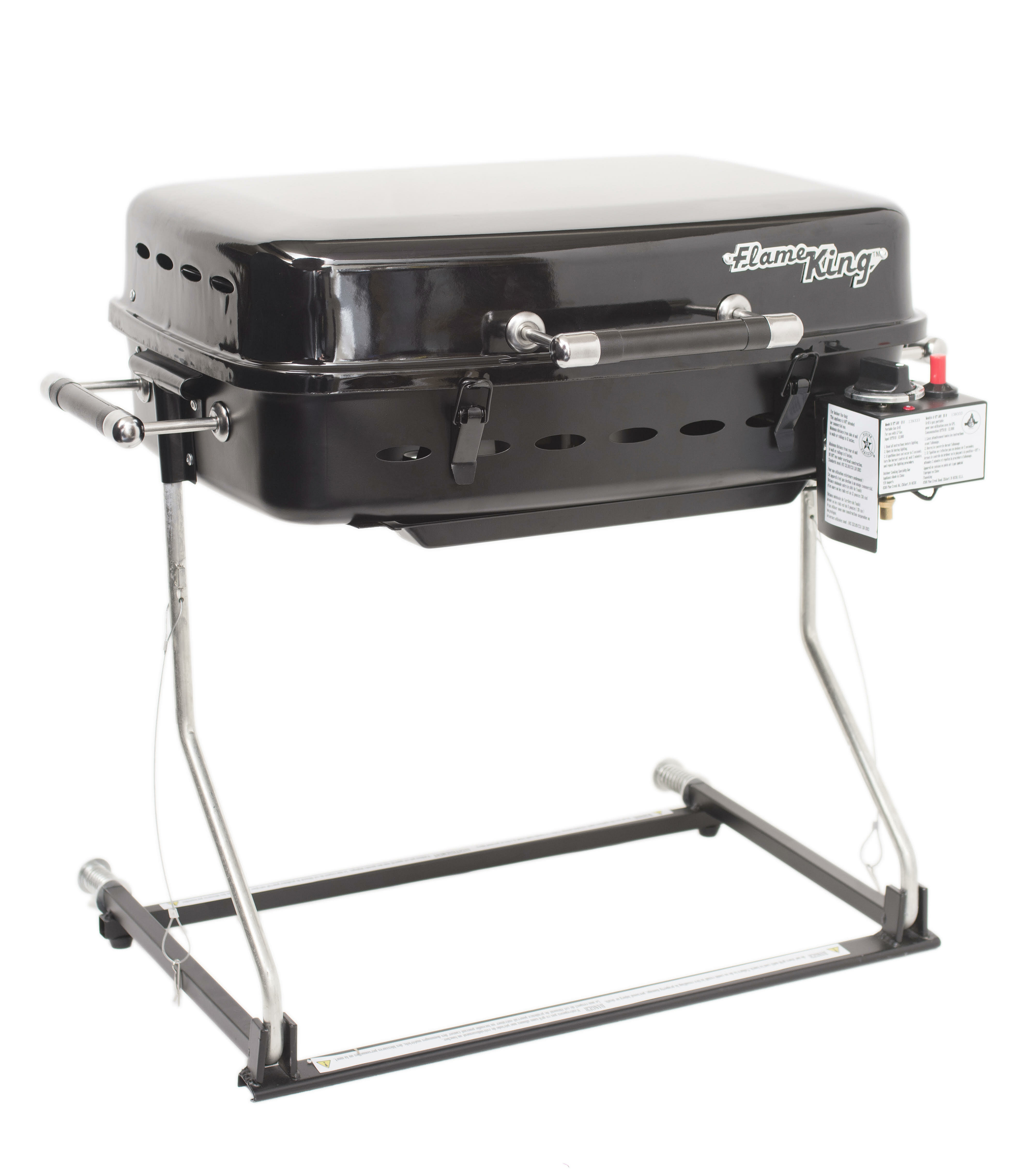 Flame King Flat Top RV Propane Cast Iron Grill Griddle