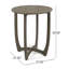 Table d'extérieur circulaire en bois 27,5 po