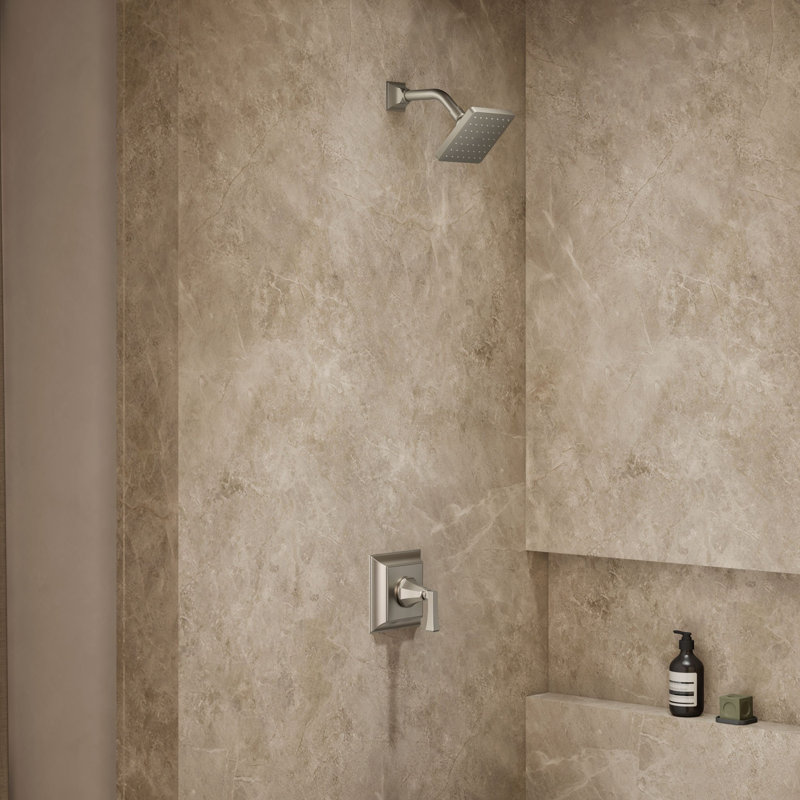 Ensemble de garniture de douche Stately Rite-Temp, Nickel brossé éclatant