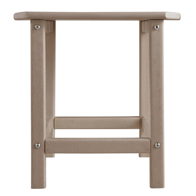 Emory Rectangular Outdoor Side Table , in. W in. D, Grayish Brown