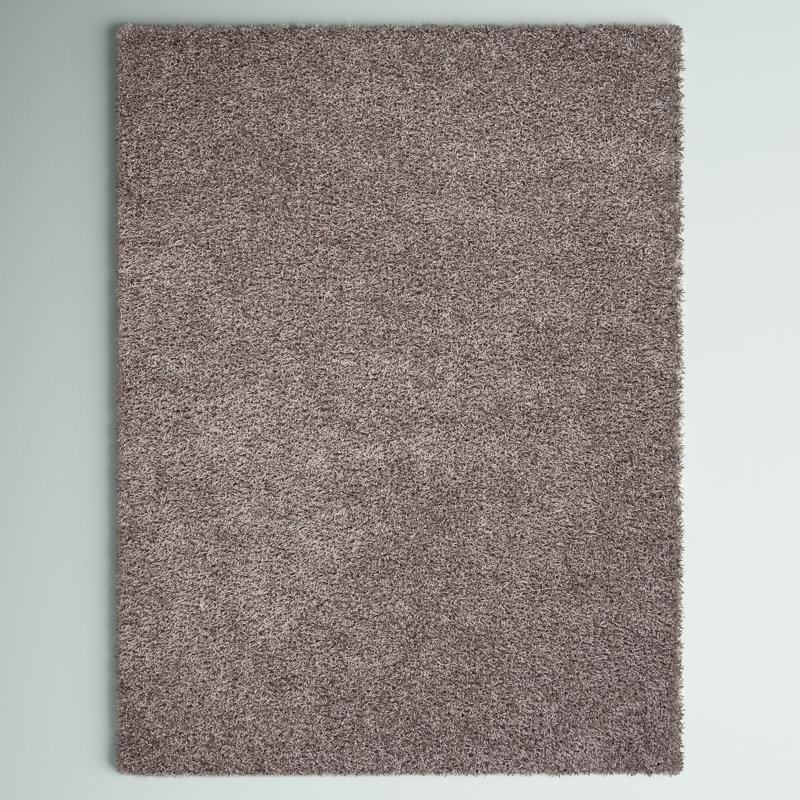 Tapis argent touffeté et fabriqué à la main Assar, Rectangle 9 pi x 12 pi