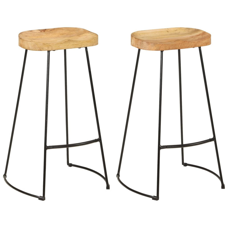 Tabouret en bois massif 30,7 po