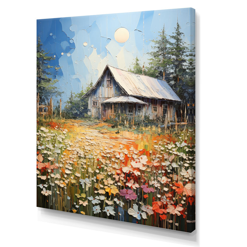 Lettillia Farmhouse Reflections Pointillism, H 32 po x l 16 po x P 1 po