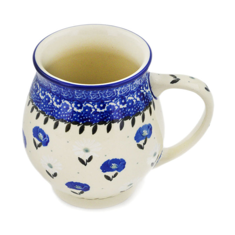 Tasse à bulles en grès poli 15 oz - Poppies In The Snow, 15