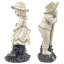 Ensemble de statue 2 jeunes jardiniers