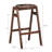 Mid-Century Modern Stackable , 2 - Solid Rubberwood In Walnut Tone, Comfortable Seat 16"W X 19.63"D 29.15"H 2 Stools Finish Rubberwood, Breathable