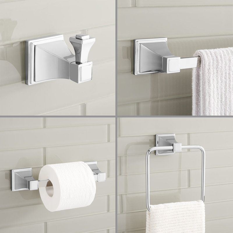 Ensemble de quincaillerie de salle de bain 4 pièces Signature Hardware, Chrome