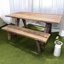 Acacia Unfinished Solid Wood Dining Table