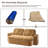Sicilia 78.74'' Upholstered Boneless Corduroy Sofa,Convertible Sleeper Sofa Bed,Floor Sofa Lounge Couch-324558911