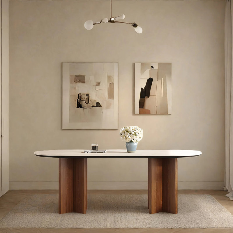 Table de salle à manger rétro et simple, H 29,52 po x L 55,11 po x l 31,49 po