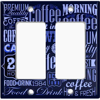Patterned 2 - Gang Rocker Standard Wall Plate