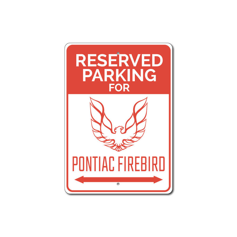 Enseigne en aluminium Firebird, H 18 po x l 12 po x P 0,06 po
