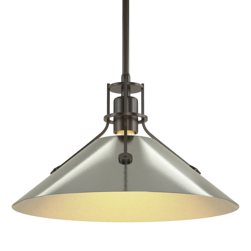 Henry 1 - Light Single Cone Pendant, 56.3'' H X 14.4'' W X 14.4'' D, Oil Rubbed Bronze, Bronze