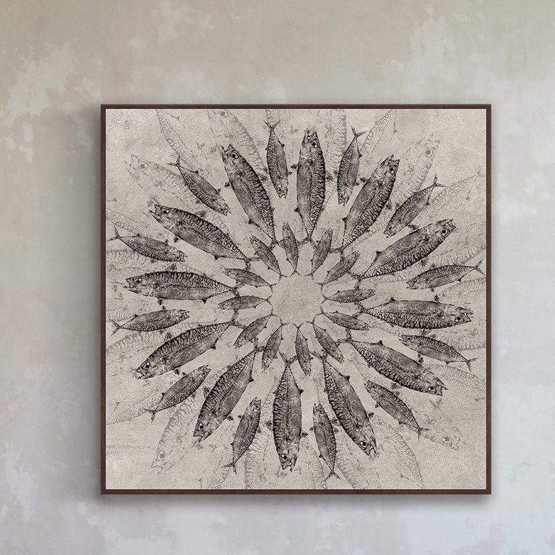 " Concentric Fish " by Marmont Hill, 18" H x 18" W x 1.5" D