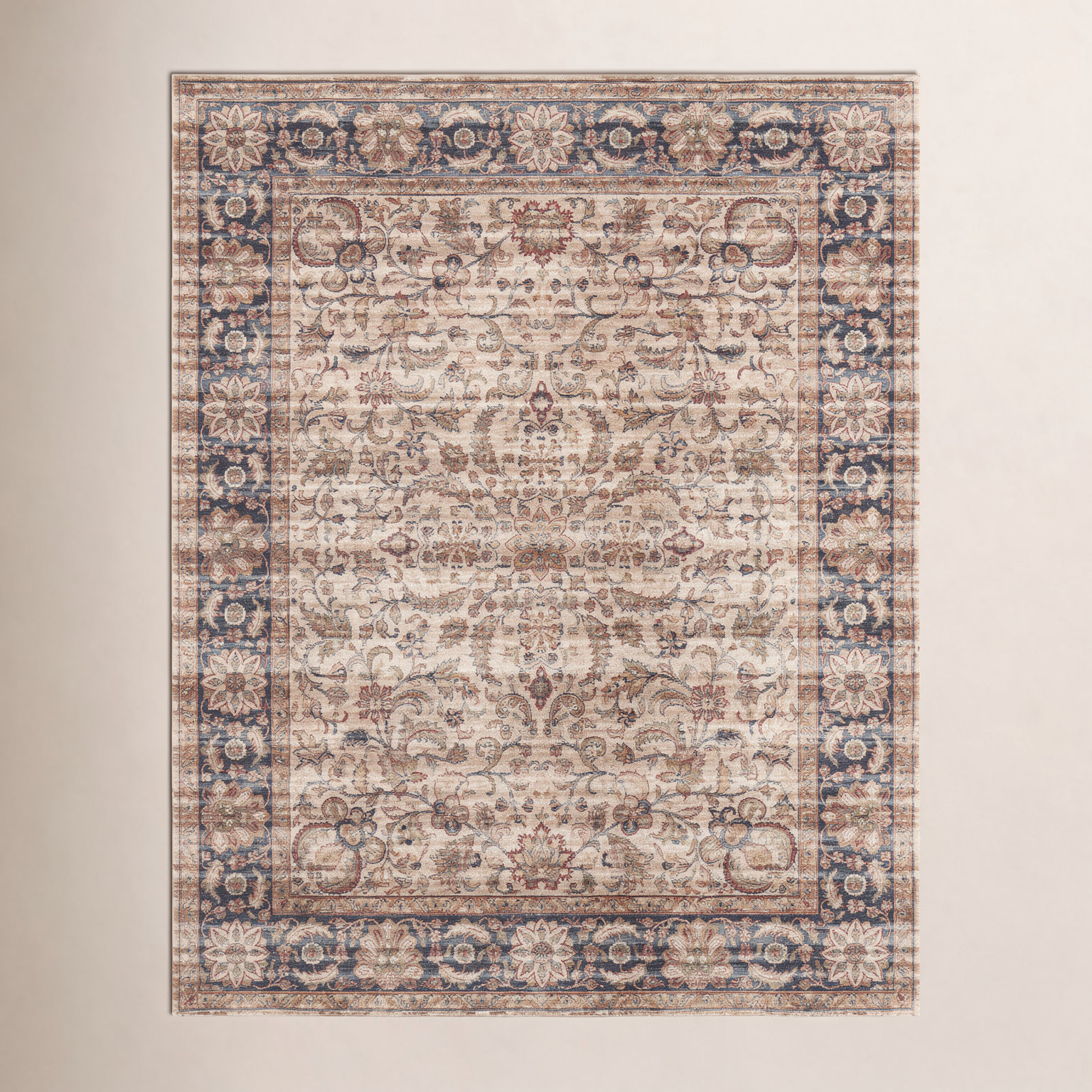 Ivory Traditional Persian Oriental Rug, Rectangle 9' x 12'